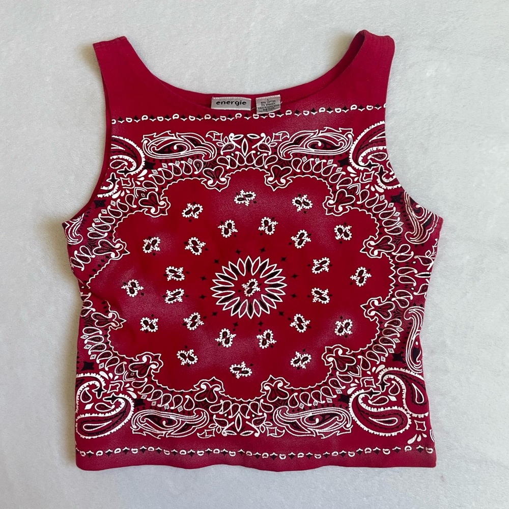 Y2K Red Bandana Tank Top